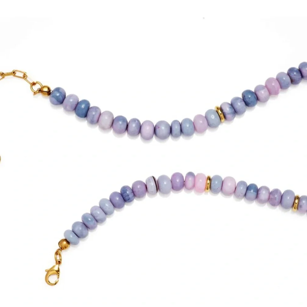 Mayamar luxurious Purple Opal Baroque pearl Necklace - Picture 5 of 5
